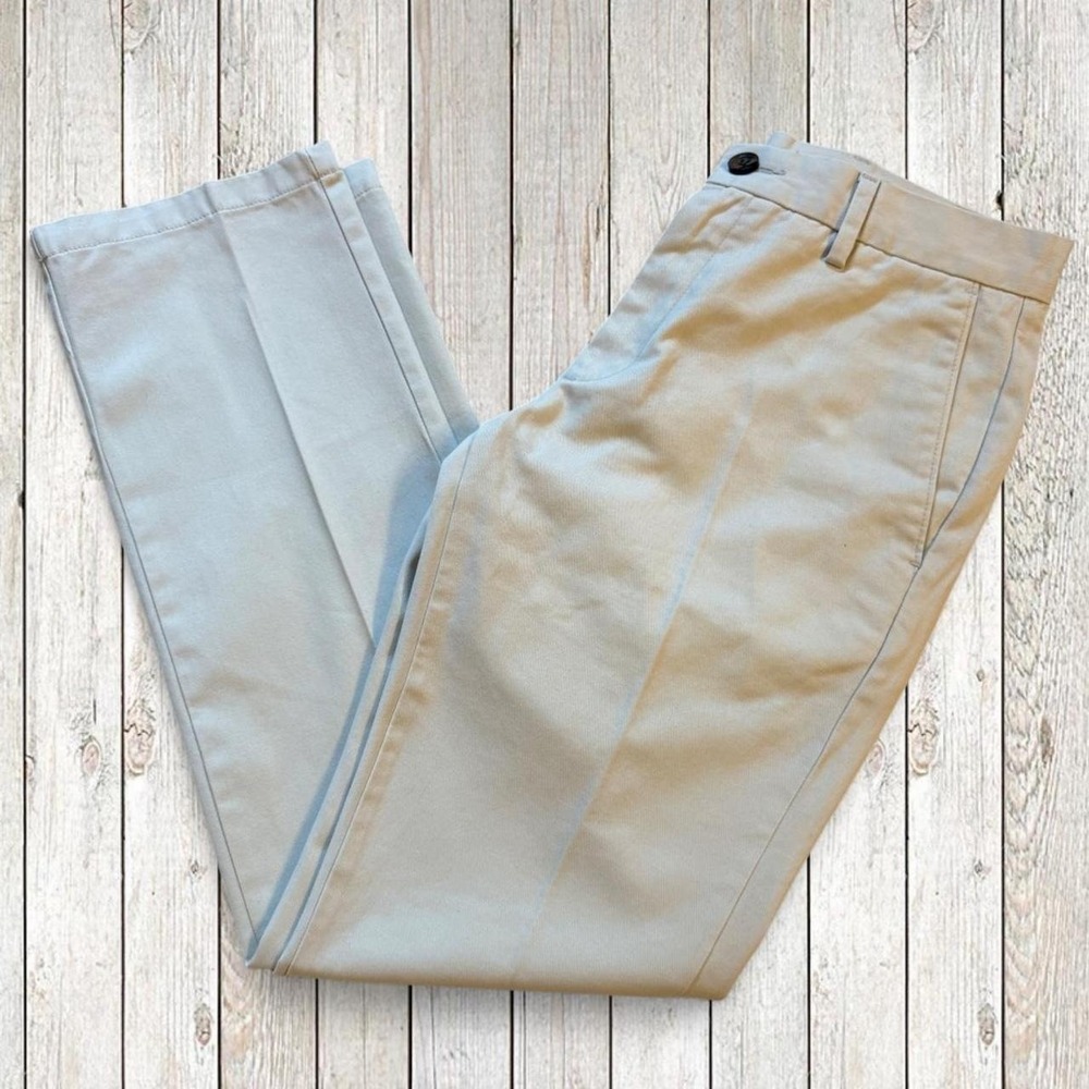 Amazon Essentials Mens Slim Fit Chino Pants 28x30 Khaki Beige Flat Front